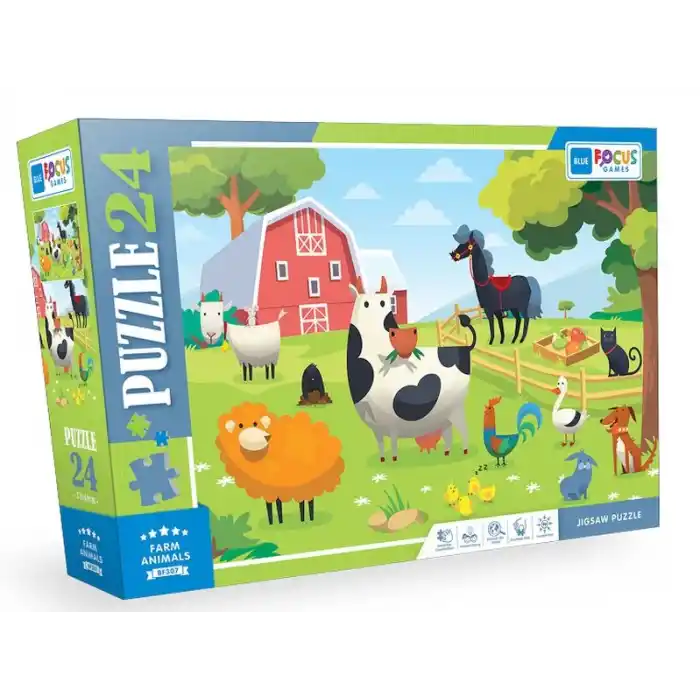 Blue Focus Farm Anımals (Çiftlik Hayvanları) - 24 Parça