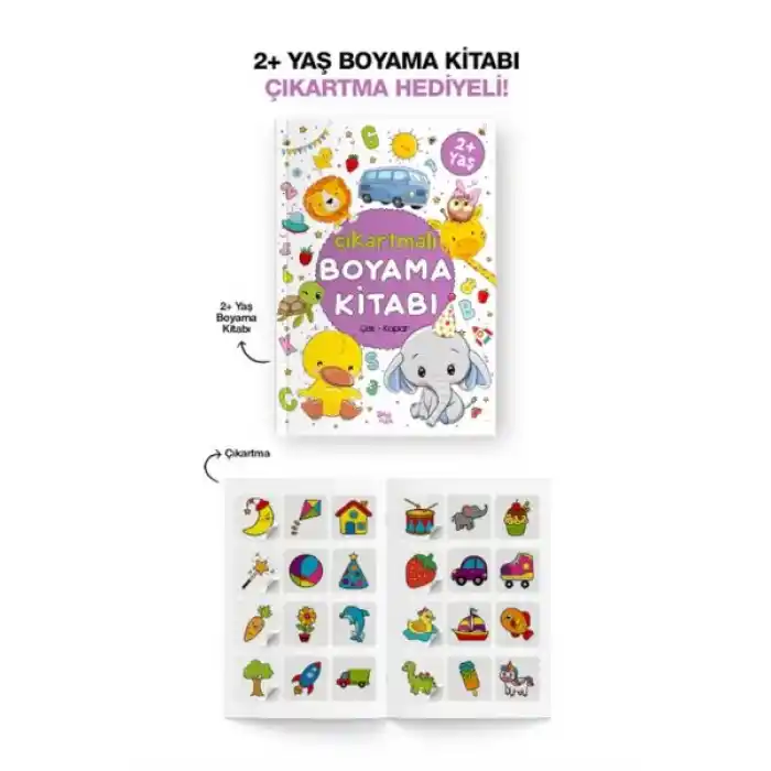 Çıkartmalı Boyama Kitabı  2 Yaş +