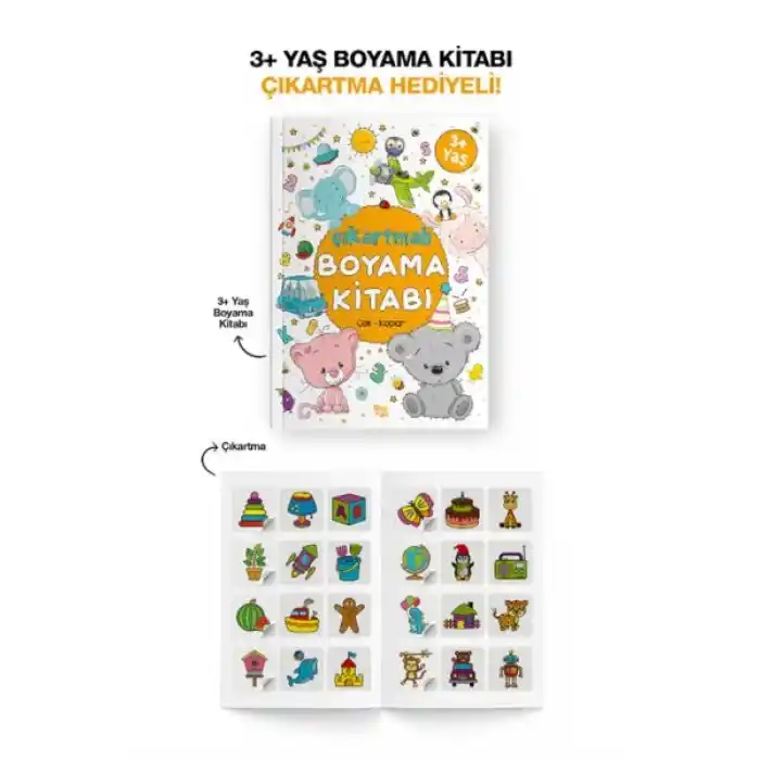 Çıkartmalı Boyama Kitabı  3 Yaş +