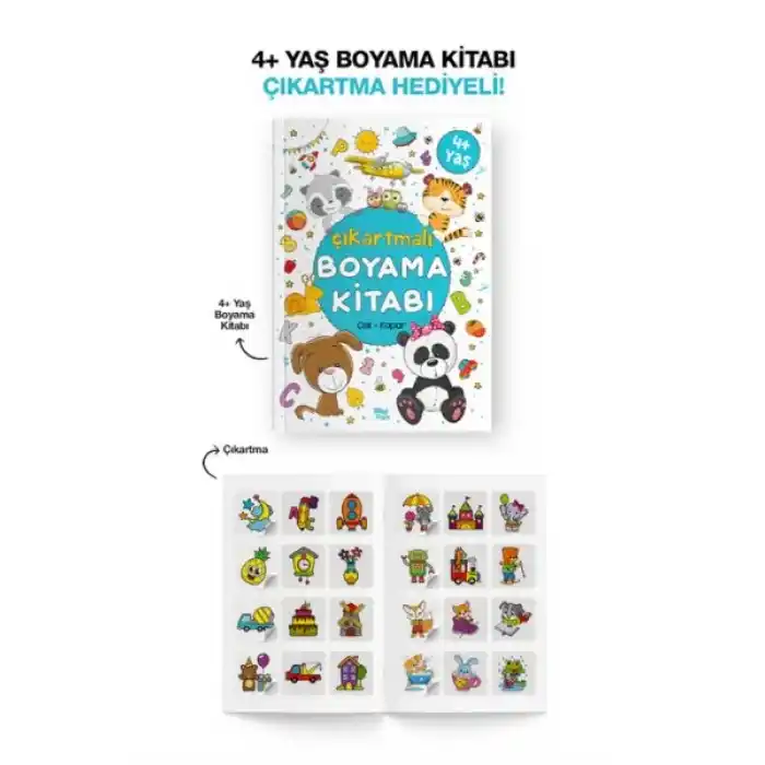 Çıkartmalı Boyama Kitabı  4 Yaş +