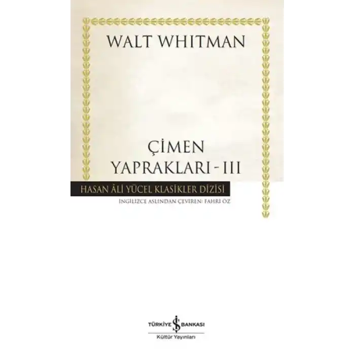 Çimen Yaprakları – III - Ciltli