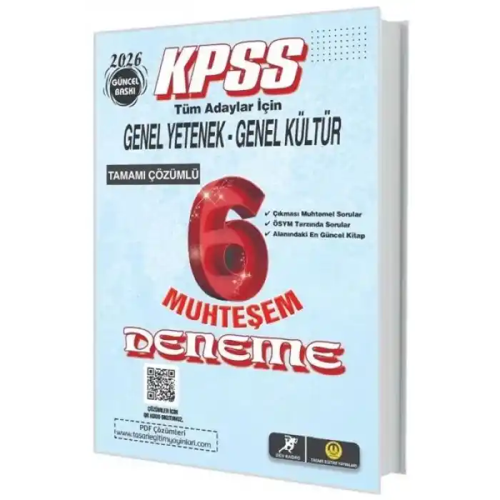 Dev Kadro 2026 KPSS Genel Yetenek Genel Kültür Muhteşem 6 Deneme Çözümlü