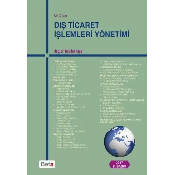 Dış Ticaret İşlemleri Yönetimi