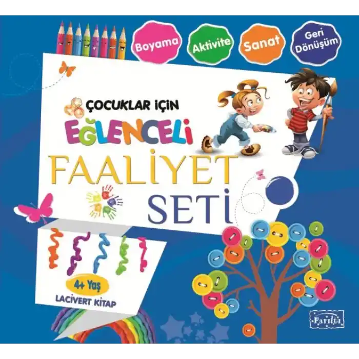 Eğlenceli Faaliyet Seti - Lacivert Kitap - 4+ Yaş