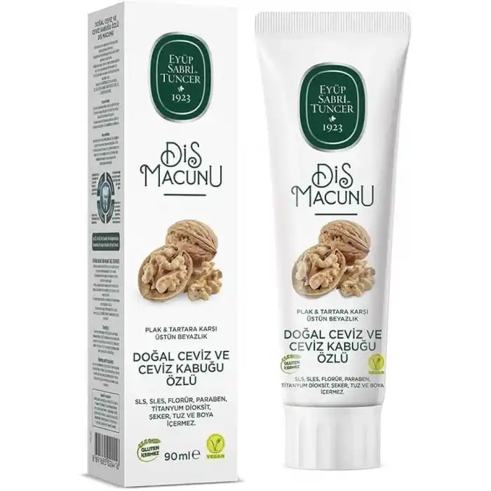 Eyüp Sabri Tuncer Doğal Ceviz ve Ceviz Kabuğu Özlü Diş Macunu 90ml.