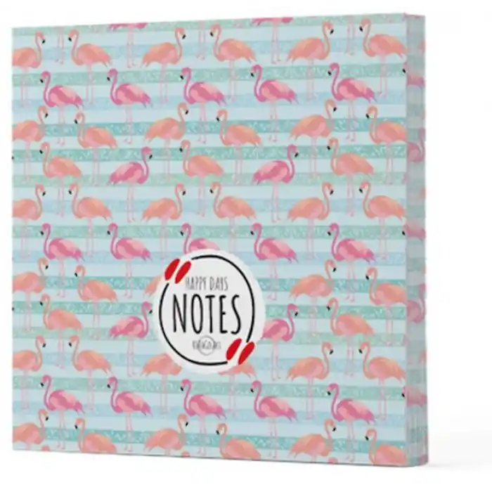 Flamingo 1 - Çizgisiz Yan Boyamalı Defter