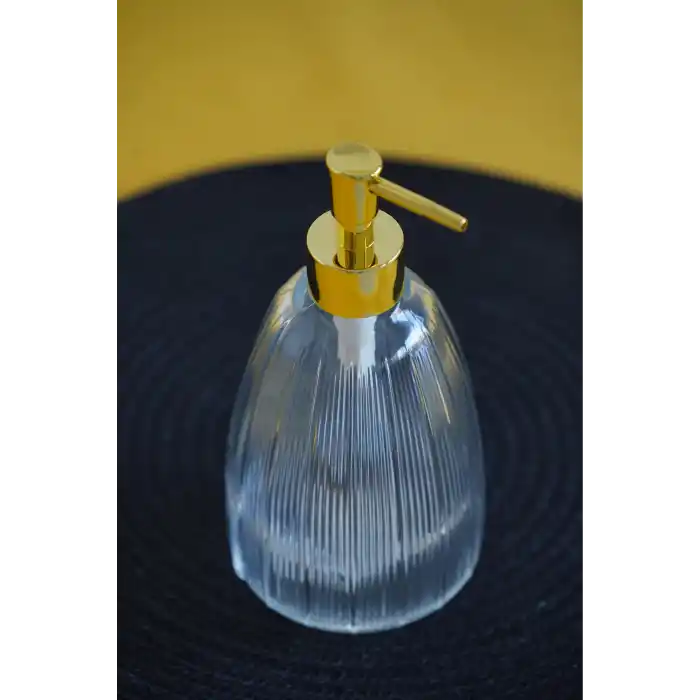 Glasscom Çizgili Sıvı Sabunluk