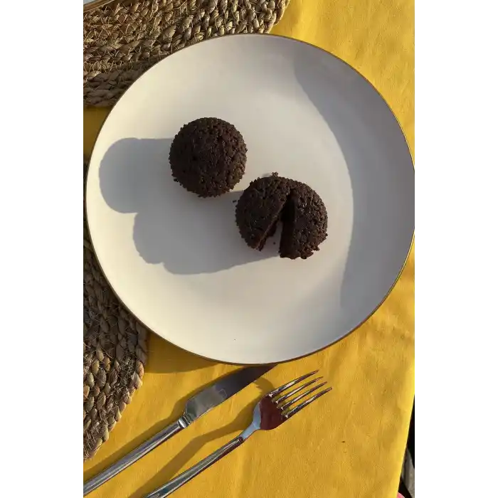 6lı Servis Tabağı Beyaz Gold 26cm G2806