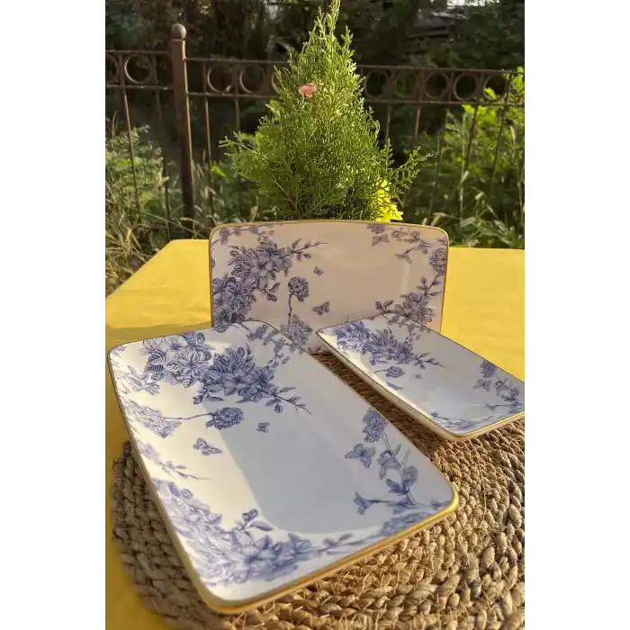 Spring Time 3lü Kayık Tabak G4181