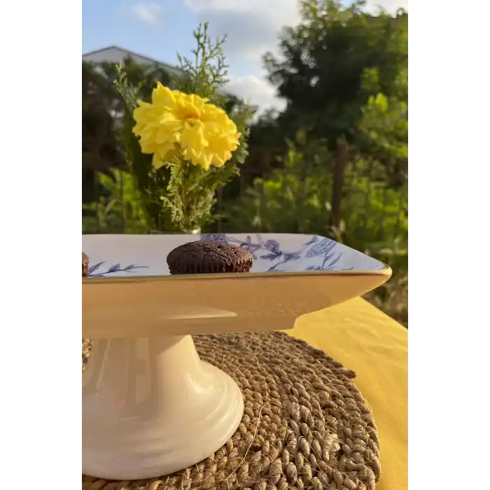 Spring Time 28cm Ayaklı Çikolata Tabağı