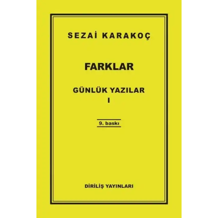 Günlük Yazılar 1 - Farklar