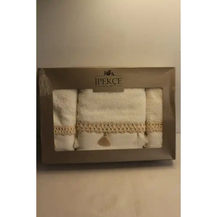 İpekçe Havlu Set 3lü Aden Kutulu 30X50