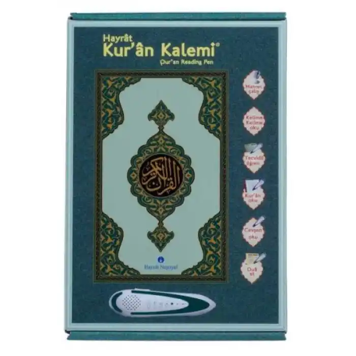 Kuran Okuyan Kalem Seti (Yeşil, Orta Boy, Karton Kutulu)