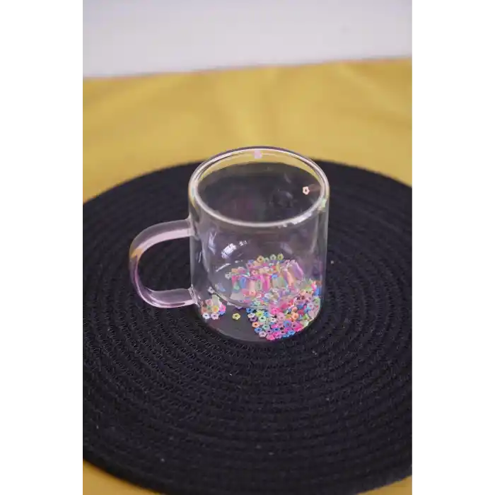 Lavena Çift Cidarlı Cam Kupa