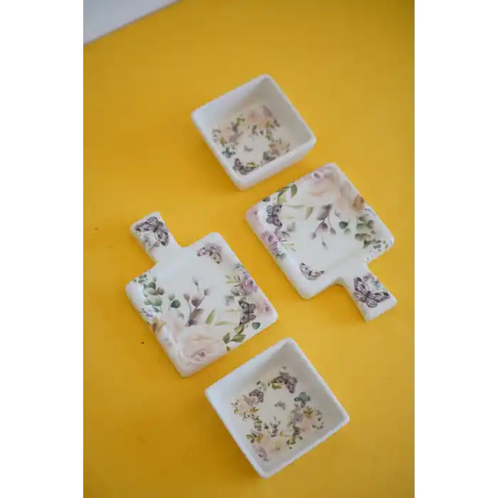 Dijital Baskılı 2li Kare Sunum ve Kahvaltılık