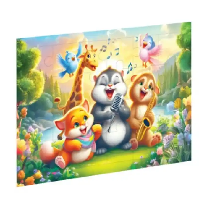 Neşeli Dostlar Ahşap Puzzle