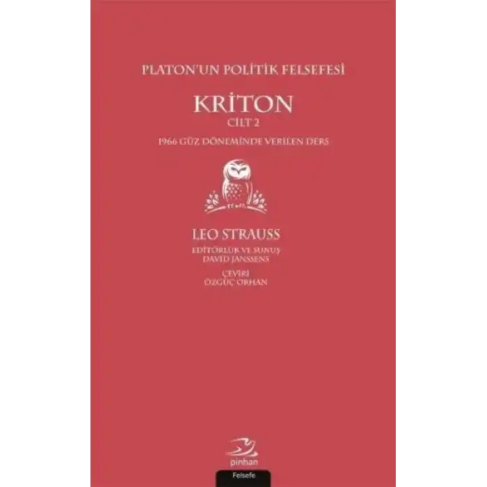 Platonun Politik Felsefesi Cilt 2 Kriton