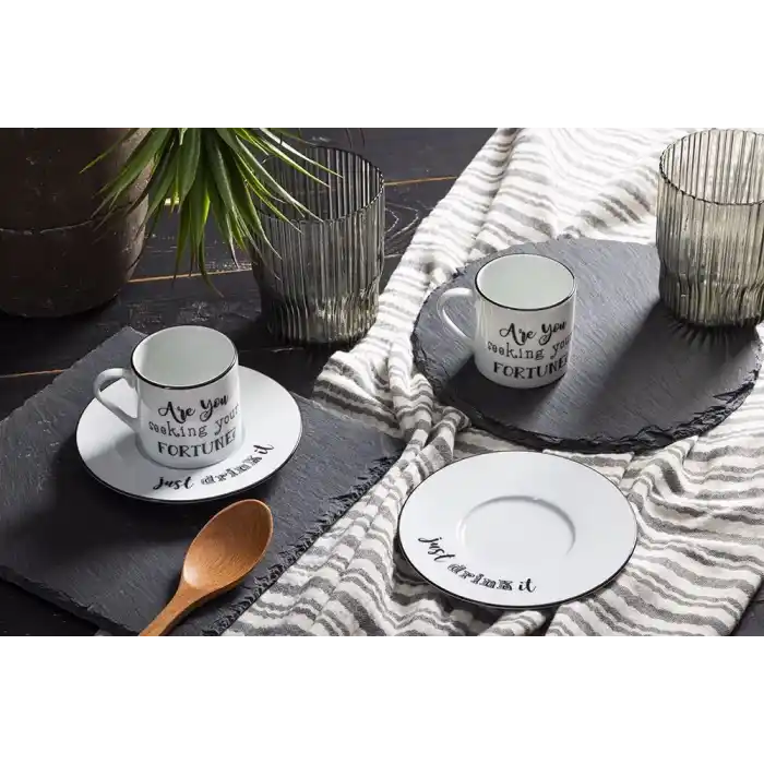 Porland Be Happy 2 Kişilik Kahve Takımı 90cc