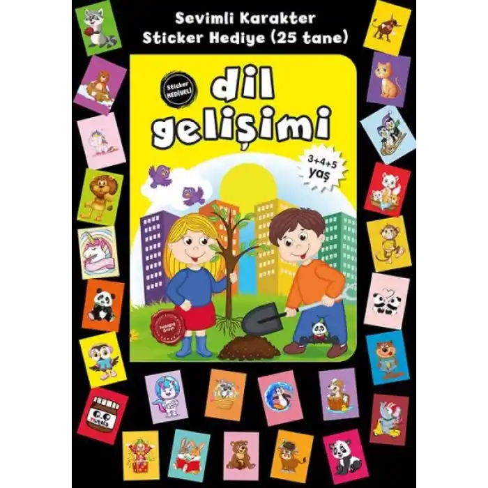 Stickerlı 3+4+5 Yaş Dil Gelişimi