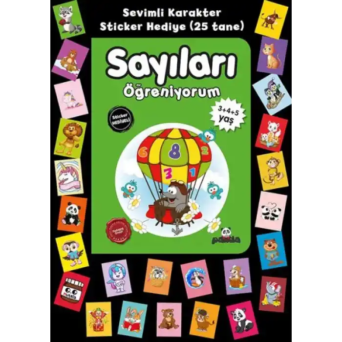 Stickerlı 3+4+5 Yaş Sayıları Öğreniyorum