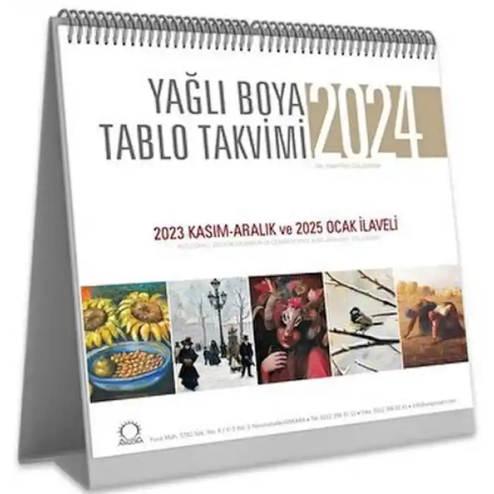 Yağlı Boya Tablo Takvimi 2024 Masa Takvimi