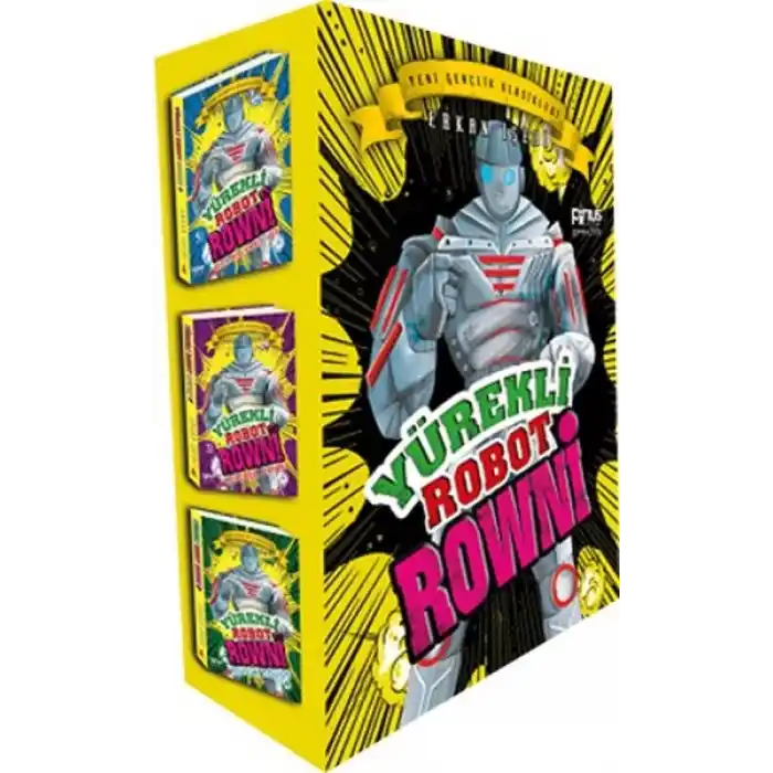 Yürekli Robot Rowni Seti - 3 Kitap Kutulu