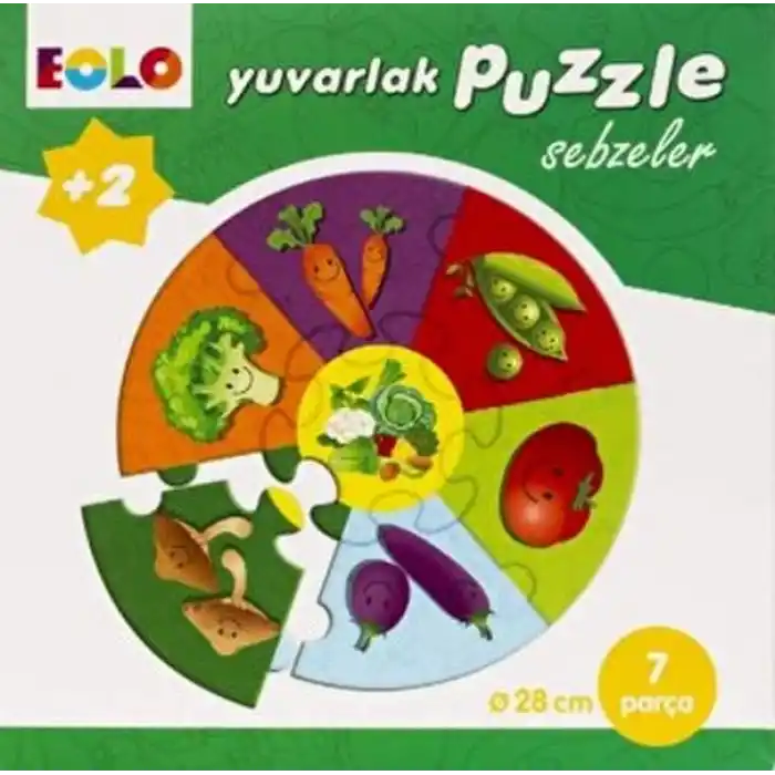 Yuvarlak Puzzle-Sebzeler
