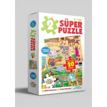 2 Süper Puzzle - Çiftlik Hayvanları - Vahşi Hayvanlar 2+ Yaş