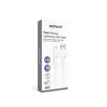 Apricot APC-A130L Lightning 1 M 3.4A Şarj Data Kablosu