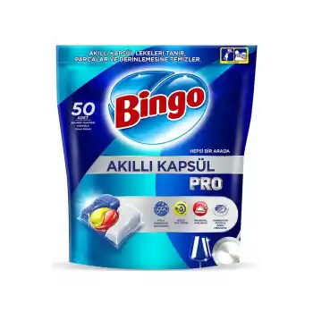 Bingo Akıllı Kapsül Pro Bulaşık Makinesi Deterjanı 50 Adet