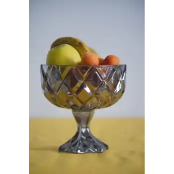 Cam Meyvelik Şekerlik Füme Dokulu Kase