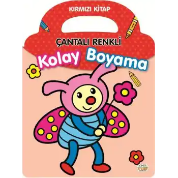 Çantalı Renkli Kolay Boyama- Kırmızı Kitap