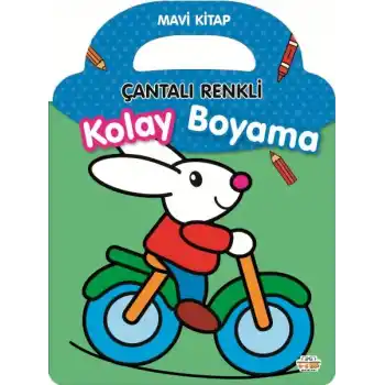 Çantalı Renkli Kolay Boyama- Mavi Kitap