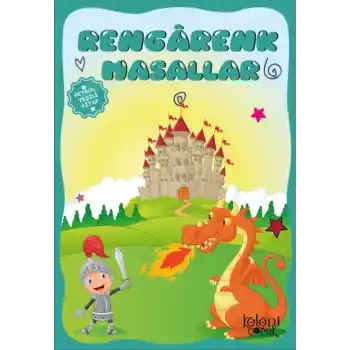 Çocuklar için Hayal ve Odak Geliştirici Rengarenk Masallar Petrol Yeşili Kitap