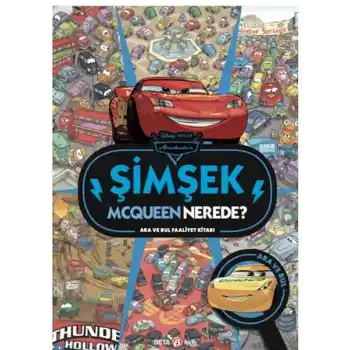 Disney Arabalar Şimşek Mcqueen Nerede? Ara ve Bul Faaliyet Kitabı