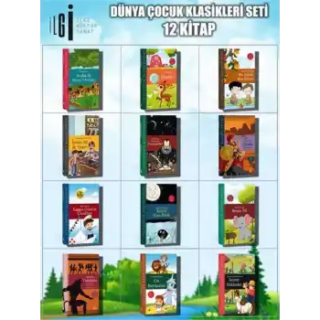 Dünya Çocuk Klasikleri Seti 12 Kitap