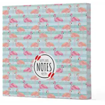 Flamingo 1 - Çizgisiz Yan Boyamalı Defter