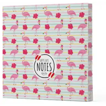 Flamingo 2 - Çizgisiz Yan Boyamalı Defter