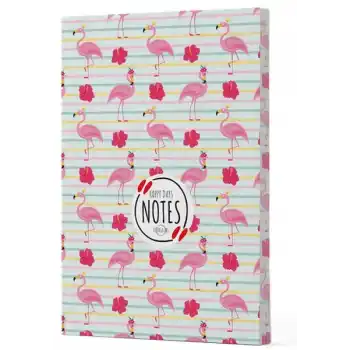 Flamingo 2 - Yan Boyamalı Çizgili Defter