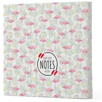 Flamingo 3 - Çizgisiz Yan Boyamalı Defter