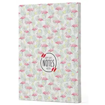 Flamingo 3 - Yan Boyamalı Çizgili Defter