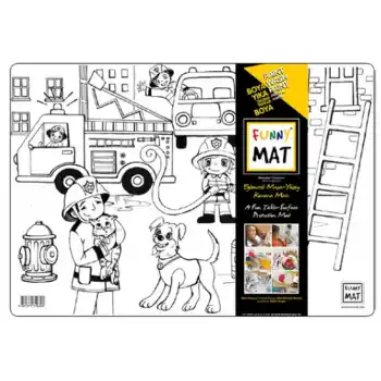 Funny Mat- İtfaiyeler - 33,5x48cm