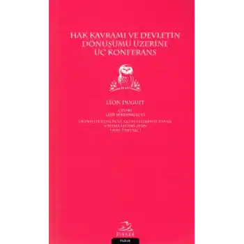 Hak Kavramı Devletin Dönüşümü Üzerine Üç Konferans