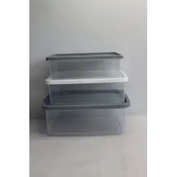 House More Saklama Kabı 3lü Dikdörtgen