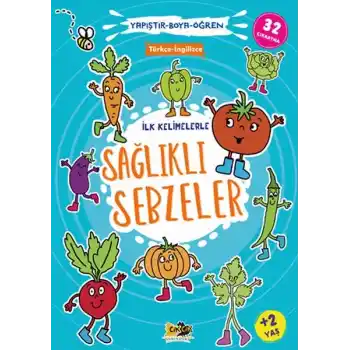 İlk Kelimelerle Sağlıklı Sebzeler Yapıştır-Boya-Öğren