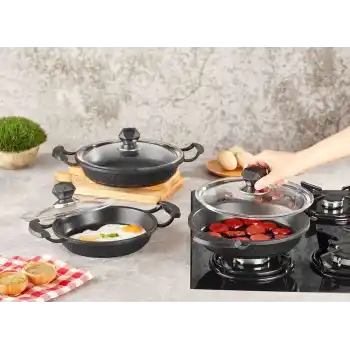 Kahramanlar Motto Döküm 3 lü Sahan Seti