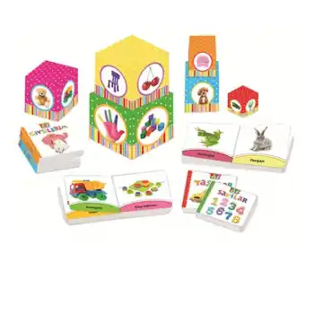 Kutu Kutu Kavramlar - 6 Kutu + 6 Kitaplık Eğitici Set