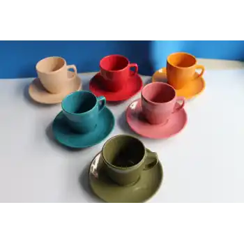 Magic Renkli 6lı Kahve Takımı