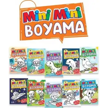 Mini Mini Boyama Kitabı Büyük Boy (10 Çeşit - 50 Kitap)