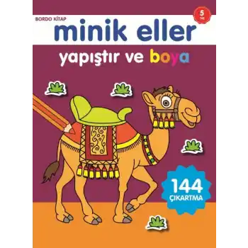 Minik Eller Yapıştır Ve Boya - Bordo Kitap